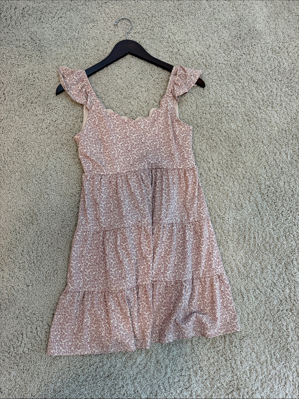 Women’s Pink Floral Tiered Sundress